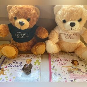 Flower girl and Ring Bearer Teddy Bear Set